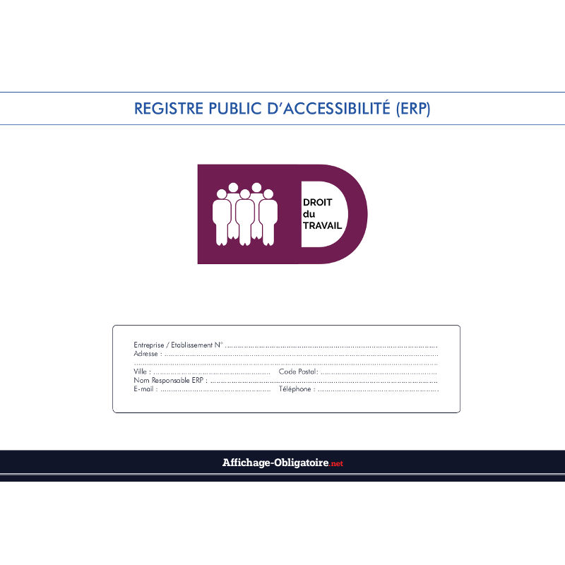 Registre public d'accessibilité pour les ERP