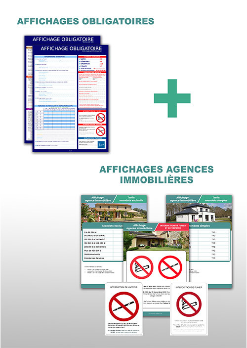 Pack tous les affichages obligatoires inclus SPÉCIAL agence immobilière